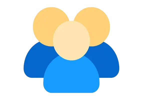 Icono representando gestión de equipos de trabajo.